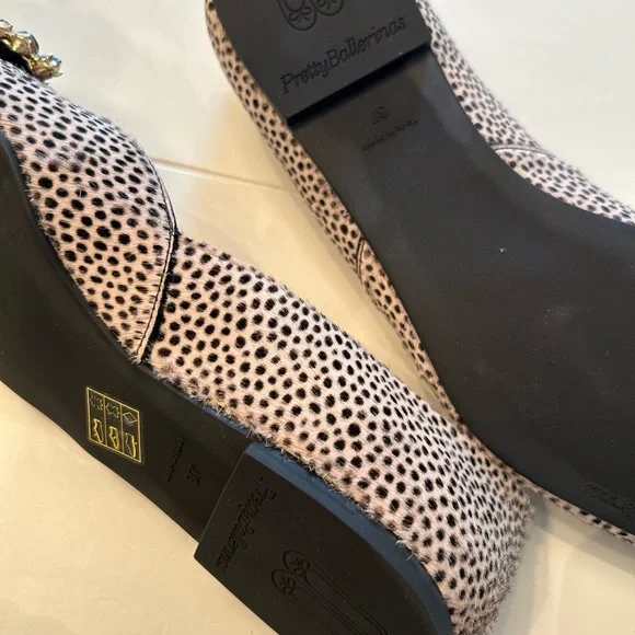 Pretty Ballerinas Leopard Print Flats with Jewel Embellishment - Picture 7 of 8